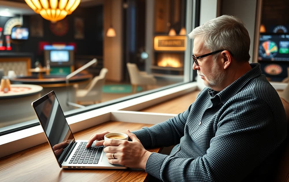 Spiller som skriver inn bonuskode på nettcasino